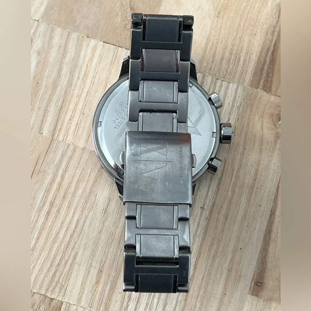 Armani Exchange Chronograph Crystal Men’s Watch All Stainless Steel, Date Window
